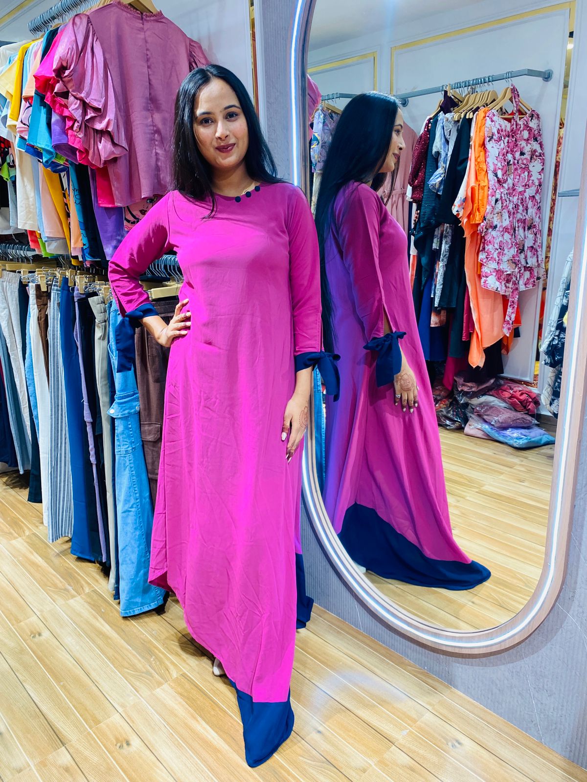 Pink Assymetrical Dress