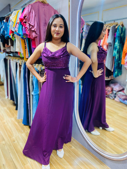 Purple Sequene Dress