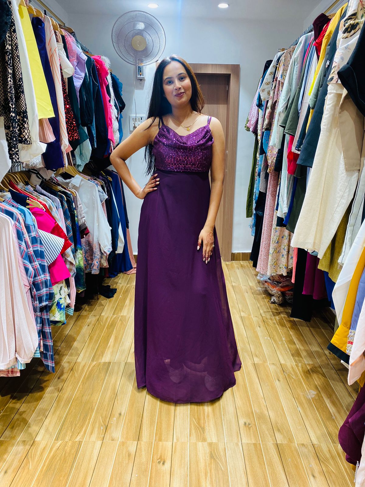 Purple Sequene Dress