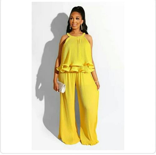 Yellow Two Piece Top