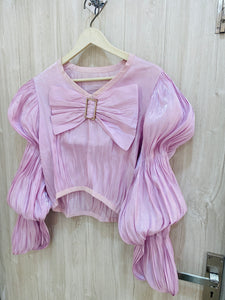 Lilac Bow Top