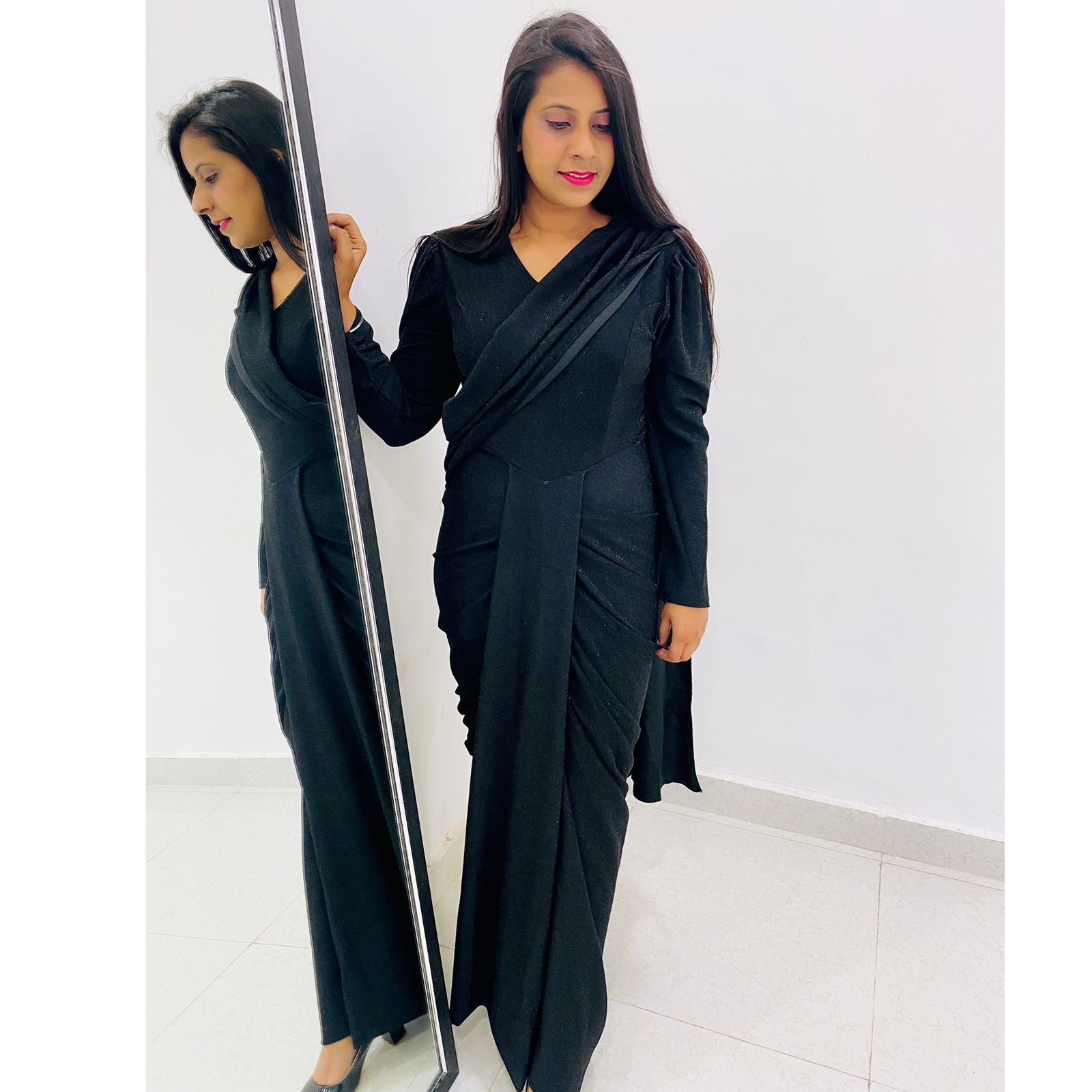 Shimmer Saree Dress – Girls Gallery Official