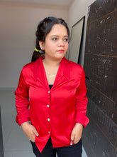 Load image into Gallery viewer, Red Satin Shirt