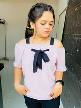 Load image into Gallery viewer, Pink Cold Shoulder Top