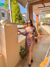 Load image into Gallery viewer, Metallic Layered Dress