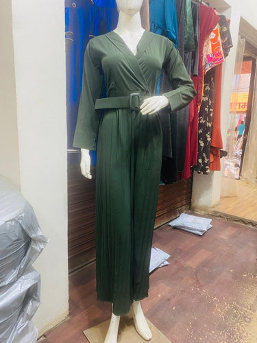 Pleated Jumpsuit With Broad Blet